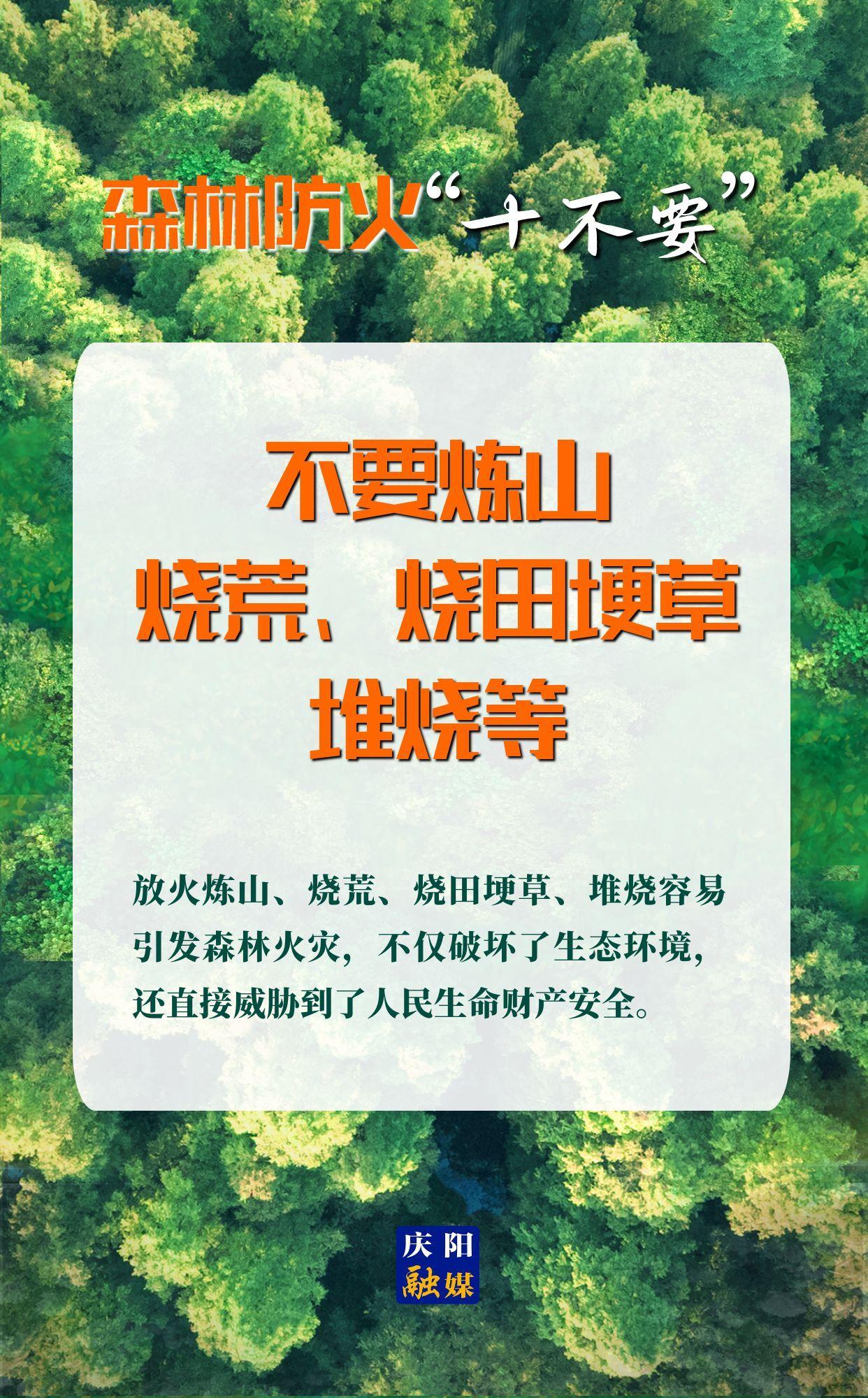 【微海報(bào)】森林防火“十不要”⑤丨不要煉山、燒荒、燒田埂草、堆燒等