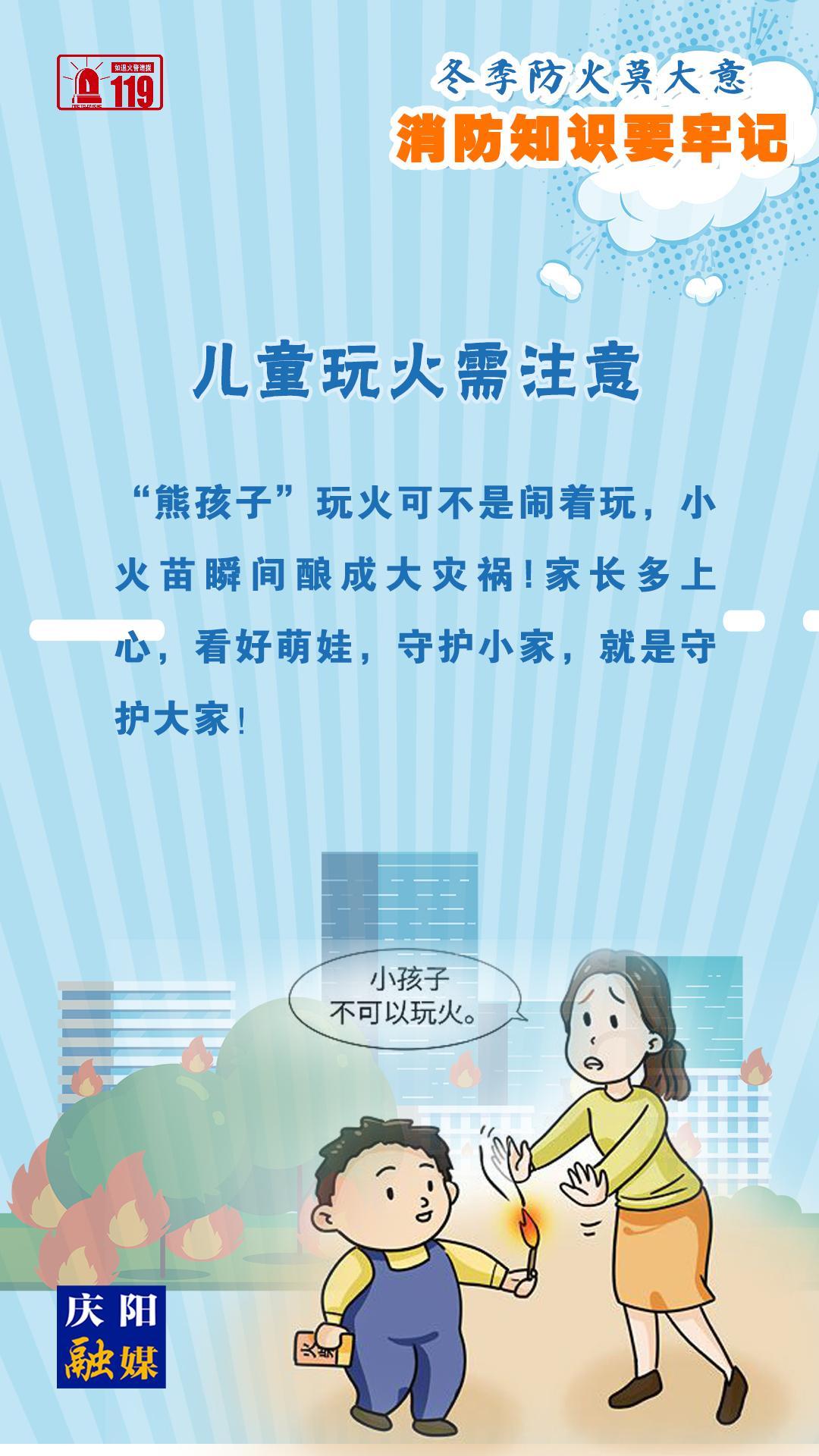 【微海報】冬季防火莫大意，兒童玩火需注意！